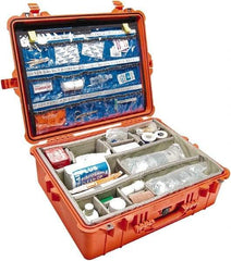 Pelican Products, Inc. - 19-23/64" Wide x 8-51/64" High, Clamshell Hard Case - Orange, Polypropylene - USA Tool & Supply