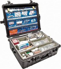 Pelican Products, Inc. - 19-23/64" Wide x 8-51/64" High, Clamshell Hard Case - Black, Polypropylene - USA Tool & Supply