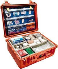 Pelican Products, Inc. - 17-13/64" Wide x 8-13/32" High, Clamshell Hard Case - Orange, Polypropylene - USA Tool & Supply