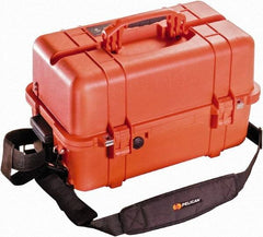 Pelican Products, Inc. - 12-47/64" Wide x 12-3/4" High, Clamshell Hard Case - Orange, Polypropylene - USA Tool & Supply