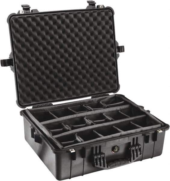 Pelican Products, Inc. - 19-23/64" Wide x 8-51/64" High, Clamshell Hard Case - Black, Polypropylene - USA Tool & Supply