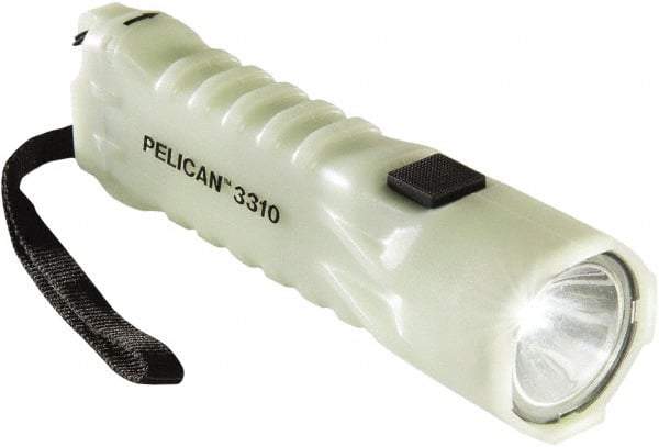 Pelican Products, Inc. - White LED Bulb, 376 Lumens, Industrial/Tactical Flashlight - Yellow Plastic Body, 3 AA Alkaline Batteries Included - USA Tool & Supply