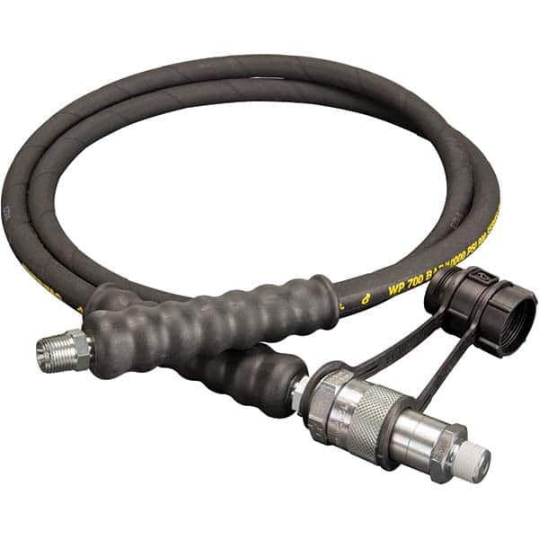 Hydraulic Pump Hose; Inside Diameter (Inch): 0.25; Hose Length (Feet): 6.00; Hose Material: Rubber Coated, Steel Wire Braid; Pressure Rating: 10000; End One: 3/8 NPT; Opposite Hose End: C-604; Color: Black