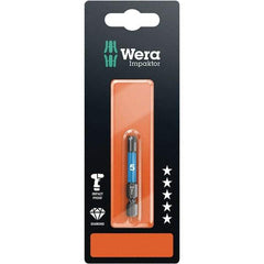 Wera - 6mm Hex Screwdriver Bit - 1/4" Drive, 50mm OAL - USA Tool & Supply