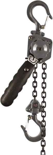 Jet - 500 Lb Lifting Capacity, 5' Lift Height, Puller Hoist - Made from Chain, 60 Lb Avg Pull to Lift Rated Load - USA Tool & Supply