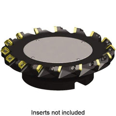 Kennametal - 6" Cut Diam, 2" Arbor Hole, 6.6mm Max Depth of Cut, 45° Indexable Chamfer & Angle Face Mill - 14 Inserts, SE...X443AE...N7... Insert, Right Hand Cut, 14 Flutes, Through Coolant, Series KSSM - USA Tool & Supply