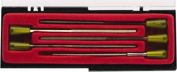 Value Collection - 3 Piece Diamond Pattern File Set - Set Includes Comprise, Square, Half Round, Round - USA Tool & Supply