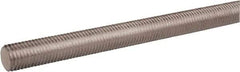 Made in USA - #10-24 3/4" OAL Fully Threaded Stud - Stainless Steel, Plain Finish, Inch & Metric - USA Tool & Supply