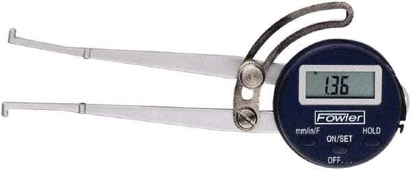 Fowler - 12.7 to 150mm Range, 0.3mm Resolution, Electronic Caliper - Steel with 1.56" Steel Jaws, 0.3mm Accuracy - USA Tool & Supply