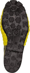 Viking - Men's Size 11 Medium Width Steel Work Boot - Black, Yellow, Rubber Upper, Nitrile Rubber Outsole, 16" High, Non-Slip, Chemical Resistant, Waterproof, Electric Shock Resistant - USA Tool & Supply