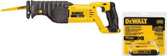 DeWALT - 20V, 0 to 3,000 SPM, Cordless Reciprocating Saw - 1-1/8" Stroke Length, Lithium-Ion Batteries Included - USA Tool & Supply