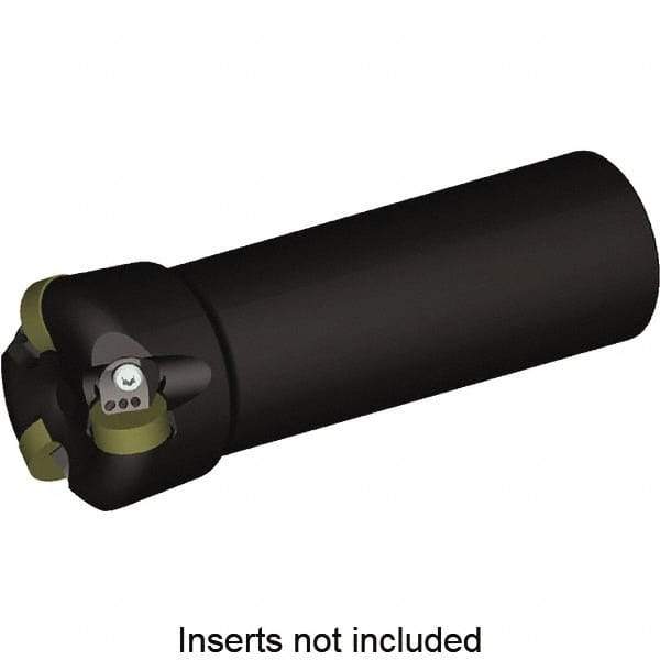 Kennametal - 1.075" Cutting Diam, 32mm Shank Diam, Straight Shank Indexable Copy End Mill - 3 Inserts, RNGN120400 Insert, KCRA40Z03A32RN12 Toolholder, Steel - USA Tool & Supply