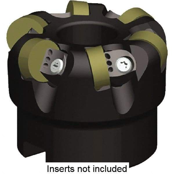 Kennametal - 50mm Cut Diam, 1/4" Max Depth, 22mm Arbor Hole, 6 Inserts, RNGN120400 Insert Style, Indexable Copy Face Mill - KCRA Cutter Style, 23,700 Max RPM, 40mm High, Series KCRA - USA Tool & Supply