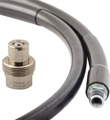 Value Collection - 3/8" Inside Diam x 3/8 NPT 6' Hydraulic Pump Hose - 10,000 psi, 59755199 Opposite End, Rubber - USA Tool & Supply