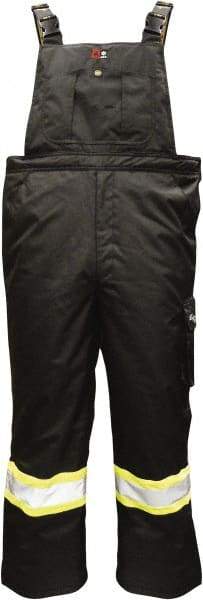 Viking - Size 4XL, Black, Flame Resistant/Retardant, Rain, Cold Weather Bib Overall - No Pockets - USA Tool & Supply