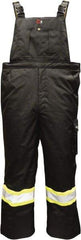 Viking - Size XL, Black, Flame Resistant/Retardant, Rain, Cold Weather Bib Overall - No Pockets - USA Tool & Supply