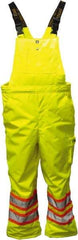 Viking - Size S, High Visibility Lime, Rain, Cold Weather Bib Overall - No Pockets - USA Tool & Supply
