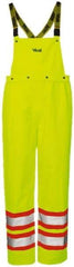 Viking - Size 3XL, High Visibility Yellow, Rain, Wind Resistant Bib Overall - No Pockets - USA Tool & Supply