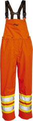 Viking - Size L, High Visibility Orange, Rain, Wind Resistant Bib Overall - No Pockets - USA Tool & Supply