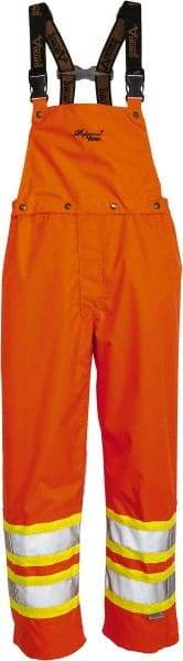 Viking - Size 2XL, High Visibility Orange, Rain, Wind Resistant Bib Overall - No Pockets - USA Tool & Supply