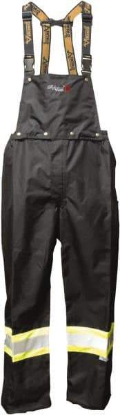 Viking - Size L, Black, Green, Silver, Rain, Flame Resistant/Retardant, Wind Resistant Bib Overall - No Pockets - USA Tool & Supply