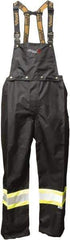 Viking - Size L, Black, Green, Silver, Rain, Flame Resistant/Retardant, Wind Resistant Bib Overall - No Pockets - USA Tool & Supply