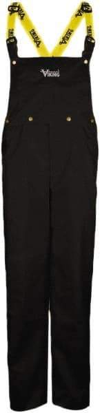 Viking - Size 3XL, Black, Rain, Wind Resistant Bib Overall - No Pockets - USA Tool & Supply