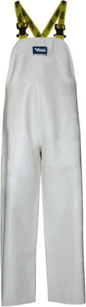 Viking - Size S, White, Chemical, Rain, Wind Resistant Bib Overall - No Pockets - USA Tool & Supply
