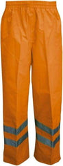 Viking - Size XL, High Visibility Orange, Rain, Wind Resistant Pants - No Pockets - USA Tool & Supply