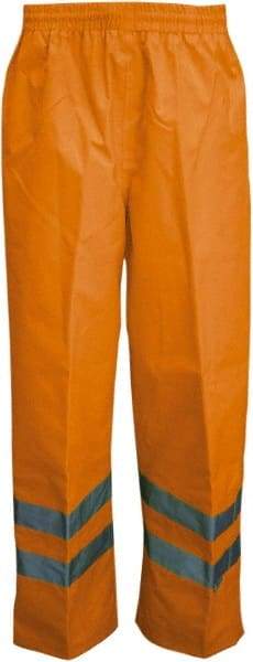 Viking - Size M, High Visibility Orange, Rain, Wind Resistant Pants - No Pockets - USA Tool & Supply