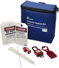 Ability One - 24 Piece Lockout Tagout Kit - Keyed Differently, Comes in Carrying Case - USA Tool & Supply