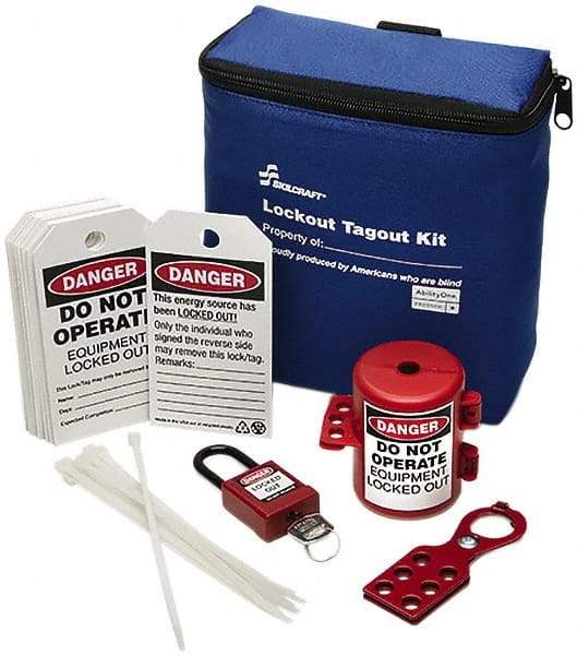 Ability One - 24 Piece Lockout Tagout Kit - Keyed Differently, Comes in Carrying Case - USA Tool & Supply