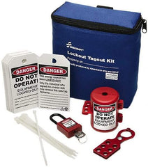 Ability One - 24 Piece Lockout Tagout Kit - Keyed Differently, Comes in Carrying Case - USA Tool & Supply