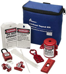 Ability One - 27 Piece Electrical Lockout Kit - Keyed Differently, Comes in Carrying Case - USA Tool & Supply