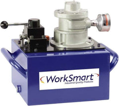 Value Collection - 10,000 psi Air-Hydraulic Pump & Jack - 3 Gal Oil Capacity, Dump Valve, Use with Single Acting Cylinders, Advance & Retract - USA Tool & Supply