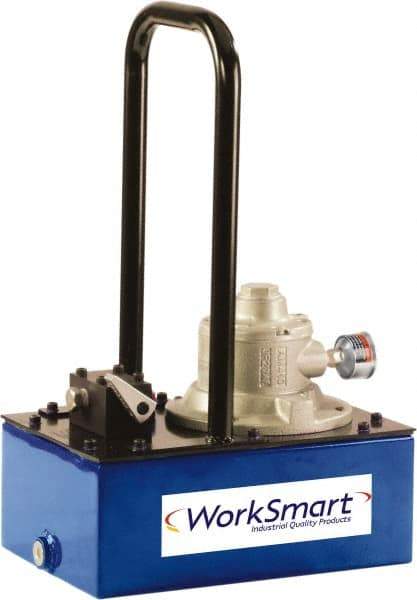 Value Collection - 10,000 psi Air-Hydraulic Pump & Jack - 1 Gal Oil Capacity, Dump Valve, Use with Single Acting Cylinders, Advance & Retract - USA Tool & Supply