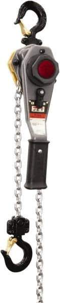 Jet - 1,500 Lb Lifting Capacity, 5' Lift Height, Lever with Overload Protection Hoist - Made from Chain - USA Tool & Supply