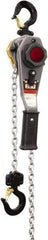 Jet - 1,500 Lb Lifting Capacity, 5' Lift Height, Lever with Overload Protection Hoist - Made from Chain - USA Tool & Supply