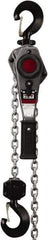 Jet - 3,000 Lb Lifting Capacity, 20' Lift Height, Lever with Overload Protection Hoist - Made from Chain, 75 Lb Avg Pull to Lift Rated Load - USA Tool & Supply