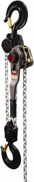 Jet - 18,000 Lb Lifting Capacity, 15' Lift Height, Lever with Overload Protection Hoist - Made from Chain, 79 Lb Avg Pull to Lift Rated Load - USA Tool & Supply