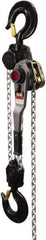 Jet - 18,000 Lb Lifting Capacity, 10' Lift Height, Lever with Overload Protection Hoist - Made from Chain, 79 Lb Avg Pull to Lift Rated Load - USA Tool & Supply