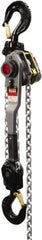 Jet - 12,000 Lb Lifting Capacity, 15' Lift Height, Lever with Overload Protection Hoist - Made from Chain, 64 Lb Avg Pull to Lift Rated Load - USA Tool & Supply