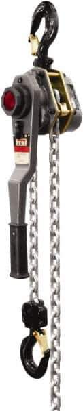 Jet - 6,000 Lb Lifting Capacity, 15' Lift Height, Lever with Overload Protection Hoist - Made from Chain - USA Tool & Supply