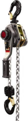 Jet - 5,000 Lb Lifting Capacity, 20' Lift Height, Lever with Overload Protection Hoist - Made from Chain - USA Tool & Supply