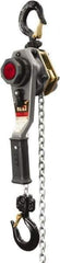 Jet - 2,000 Lb Lifting Capacity, 20' Lift Height, Lever with Overload Protection Hoist - Made from Chain - USA Tool & Supply