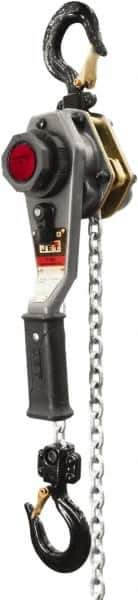 Jet - 2,000 Lb Lifting Capacity, 10' Lift Height, Lever with Overload Protection Hoist - Made from Chain - USA Tool & Supply