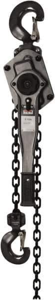Jet - 6,000 Lb Lifting Capacity, 10' Lift Height, Lever Hoist - Made from Chain, 71 Lb Avg Pull to Lift Rated Load - USA Tool & Supply