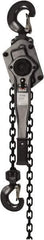 Jet - 6,000 Lb Lifting Capacity, 10' Lift Height, Lever Hoist - Made from Chain, 71 Lb Avg Pull to Lift Rated Load - USA Tool & Supply