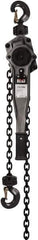 Jet - 3,000 Lb Lifting Capacity, 20' Lift Height, Lever Hoist - Made from Chain, 49 Lb Avg Pull to Lift Rated Load - USA Tool & Supply