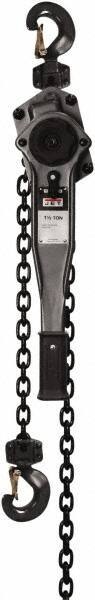 Jet - 3,000 Lb Lifting Capacity, 15' Lift Height, Lever Hoist - Made from Chain, 49 Lb Avg Pull to Lift Rated Load - USA Tool & Supply